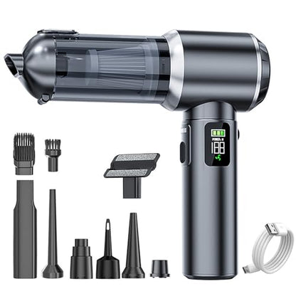 Completely upgraded Car Vacuum,Portable Mini Cordless Cleaner, fast Charging, One-click dust remova, 20000PA Suction Power, 6000mAh Battery Air Blower Wireless Handheld Vacuum for Car,Office and Home