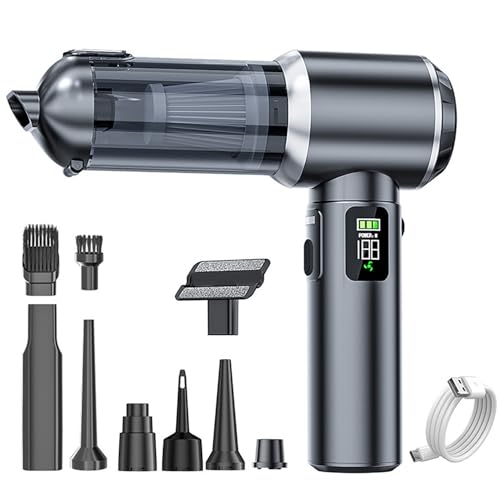 Completely upgraded Car Vacuum,Portable Mini Cordless Cleaner, fast Charging, One-click dust remova, 20000PA Suction Power, 6000mAh Battery Air Blower Wireless Handheld Vacuum for Car,Office and Home