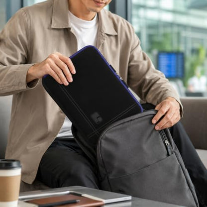 13 Inch Laptop Sleeve Case Water-Resistant Neoprene Padded Cover - Blue - color: Blue
