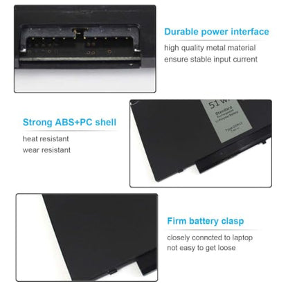 7.4V 51Wh Type G5M10 Laptop Battery Compatible with Dell Latitude E5450 E5550 E5250 15.6 inch 8V5GX R9XM9 WYJC2 1KY05 080-854-0066 0WYJC2 451-BBLN Battery 4-Cell
