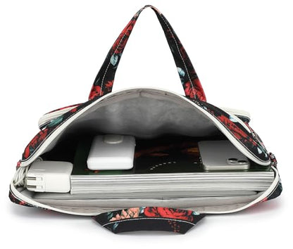 DACHEE Laptop Shoulder Bag for 15 Inch/15.6 Inch Macbook Pro - color: New Redrose Bag