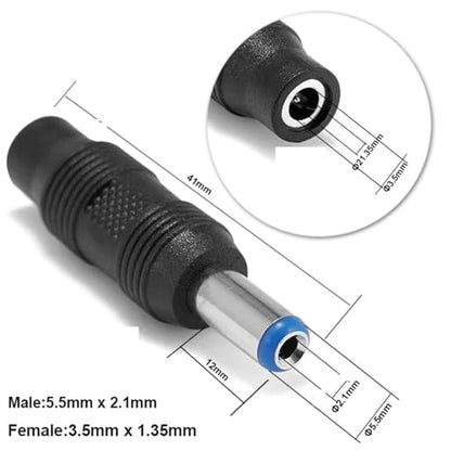 DC Power Connector DC Power Plug Connector Adapter Female to Male Jack Panel Mount Terminal Converter for Laptop(Brown) - color: Brown