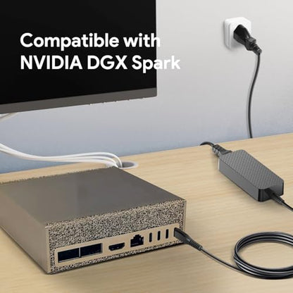 48V 5A 240W USB C GaN PD3.1 36V 5A 180W Power Supply with Detachabble USB- C Cable for NVIDIA DGX Spark/Asus Ascent GX10 Desktop AI Computer, Framework Laptop 16(2025), Thunderbolt 5 AI PC Gaming