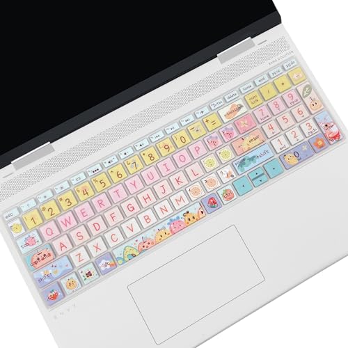 Keyboard Cover for HP Envy x360 15.6''Series/HP Pavilion 15/ HP Pavilion x360 15.6” Series/HP Envy 17 17.3" Series/HP Laptop 15t 17t 17-ca0011nr 17-by0040nr,Cute Fruits - color: Cute Fruits
