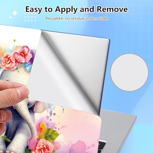 Universal Laptop Skin Sticker Decal for 11.6”12" 13" 13.3" 14" 15" 15.4" 15.6" Reusable Waterproof Scratch-Scratch Resistant Protective Vinyl Laptop Notebook Skin Stickers - Baby Elephant Flowers - color: Baby elephant flowers