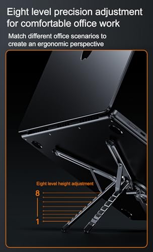 Multi-Purpose Portable Magnetic Stand, Suitable for Smartphones, Pad，Laptop， AluminumAlloy Material,Suitable fortraveling, Official Working and Leisure, and Home Entertainment (E05-gray)