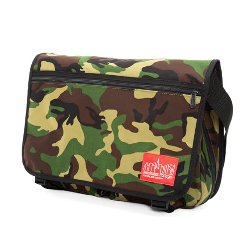 Manhattan Portage Europa Messenger Bag (Large) Expandable With Laptop Sleeve Water Resistant Luggage Attachment 1000D Cordura For Work College Travel (Camouflage) - color: Camouflage, size: Large