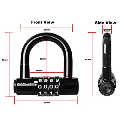 DocksLocks Anti Theft Steel Cable U-Lock, 25ft, Weatherproof, Cut Proof, Easy to Use, Lightweight - size: 25ft