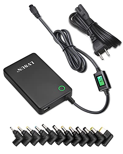 Universal Laptop Charger with LCD Display 90W, Slim AC Adapter Power Supply Cord with USB Port 5V2.1A, for Mobile|Tablet Compatible with Lenovo HP Dell Toshiba Samsung Acer Asus and Most Notebooks