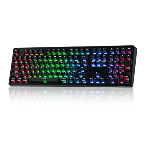 EPOMAKER HE108 Wireless Gaming Keyboard, 8K Polling & 10000mAh, SOCD & DKS | Full-Sized Hall Effect Keyboard with Rapid Triggering, Custom Driver, RGB Backlit, PBT Keycap (Black) - color: Black