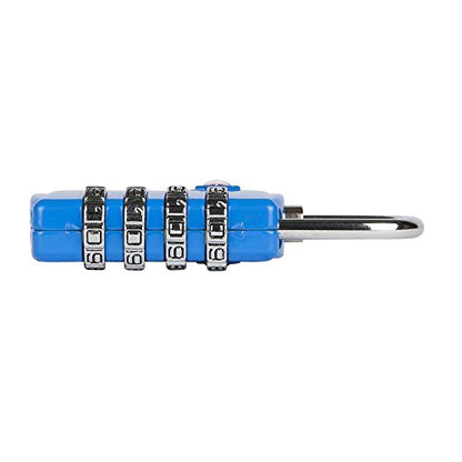 3 Pack TSA Luggage Locks with 4 Digit Combination – Heavy Duty Set Your Own Padlocks for Travel, Baggage, Suitcases & Backpacks - Blue - color: Blue, size: 3 Pack