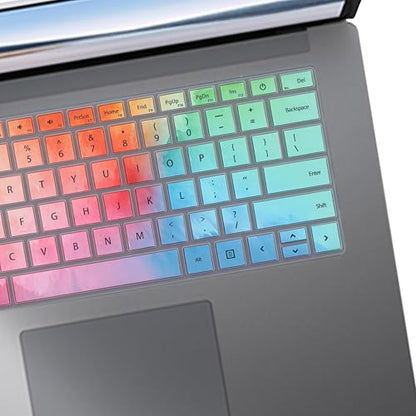 Keyboard Cover for Microsoft Surface Laptop 6/5/4 13.5" 15", Surface Laptop Studio 2 (2023), Studio 14.4" US Layout(Not Fit Surface Laptop 7 2024 2025)-Colorful