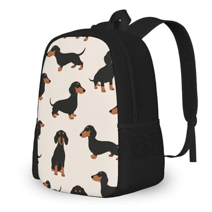 Women's Waterproof College Gym Backpack, Lightweight Large Travel Backpack, Casual Day Pack, Laptop Backpack Cartoon Dachshund Weiner Dog Pet Dogs - color: Color564