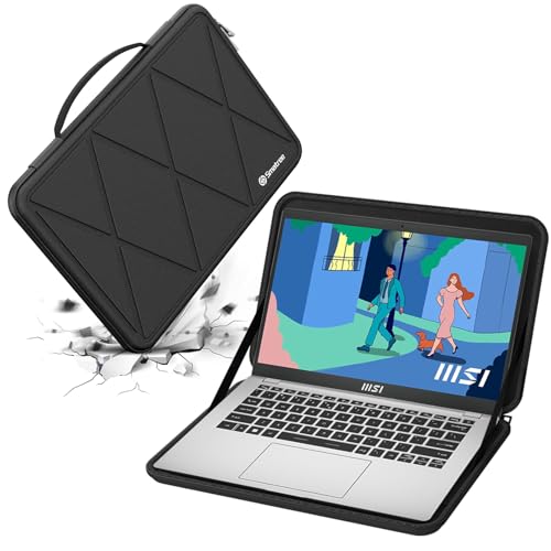 Smatree Hard EVA Protective Case for 14 inch MSI Modern 14 F13M/B5M/B4MW | Compatible for Modern 14A/14B, for Prestige 14Evo A12M, for MSI Summit E14FlipEvo A12MT Case (X8246T) - color: X Series-Black, size: For 14 inch MSI Modern 14/14A/14B/Prestige(X824