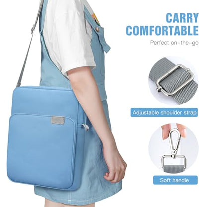 TiMOVO 9-11" Tablet Sleeve Bag Carrying Case with Strap, Dusty Blue | Fits iPad A16 11", Pad Air 11/5th & 4th 10.9", 10th Gen/10.2", Galaxy Tab A11 Plus, Multi-Pocket, Handle, Padded Protection - color: Dusty Blue, size: 9-11