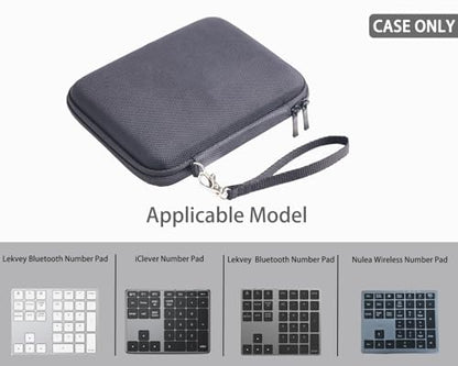 Hard Protective Travel Case for Wireless Number Pad, Compatible with Lekvey/iClever/Nulea Bluetooth Number Pad,Black(CASE ONLY) - color: Black