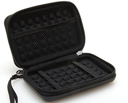 Anti-Shock Silver Aluminium Carry Travel Protective Storage Case Bag for 2.5" Inch Portable External Hard Drive HDD USB 2.0/3.0 (Black) - color: Black