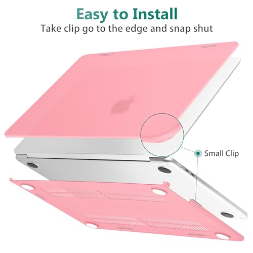 May Chen Case for MacBook Air 13/13.6-inch (M5/M4/M3/M2, 2022-2026 Models A3449 A3240 A3113 A2681), Lightweight | Closes Seamlessly | Ideal for Work Hard Shell Case, Matte Pink - color: Matte Pink