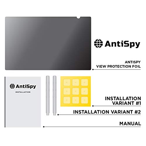 AntiSpy Privacy Screen | Laptop Privacy Filter - 2 Attachment Options | Robust and Reusable | Adhesive Privacy Filter | Notebook Privacy Film (13.3" (16:9)) - size: 13.3" (16:9)