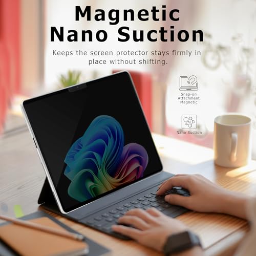 Megoo Privacy Screen Protector for Surface Laptop 6/5/4/3/2/1 13.5 Inch, Anti-Spy, Anti-Glare, Blue Light & UV Blocking, Magnetic Nano Technology, Removable Design - size: Laptop 6/5/4/3/2/1 13.5"