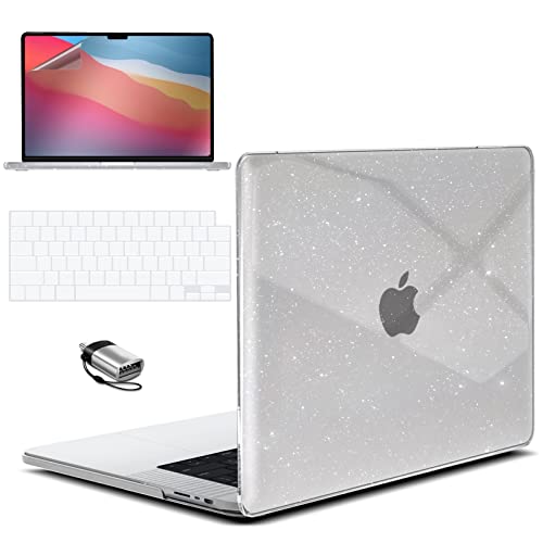 IBENZER Case for MacBook Pro 14 Inch 2026 2025 2024 2023 2022 M5 M4 M3 M2 M1 A3434 A3112 A3185 A3401 A2918 A2992 A2779 A2442 Pro/Max,Hardshell& KeyboardCover & ScreenFilm&Type-C,StarClear,T14-S-CL+2TC - color: Star Clear
