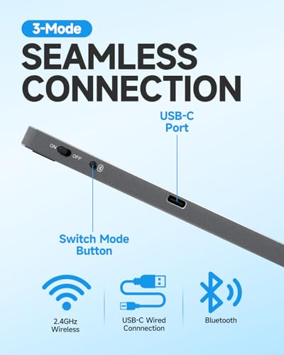Homiguar Wireless Bluetooth Trackpad for Windows 10 & 11 and Mac, 3-in-1 Connectivity Modes,High Precision Control, Portable Multi-Touch Gestures touchpad for PC & Laptop (Off White)