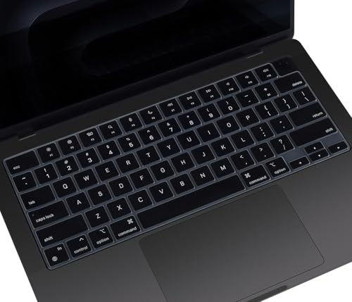 Keyboard Cover for 2026-2021 MacBook Pro 14 inch M5 M4 M3 M2 M1 Pro/Max Chip A3426 A3427 A3434 A3112 A3401 A3185 A2918 A2992 A2779 A2442, MacBook Pro 16 inch A3428 A3429 A3403 A3186 A2991 A2780 Skin - color: Black-English, size: MacBook Pro 14" 16" 2021+