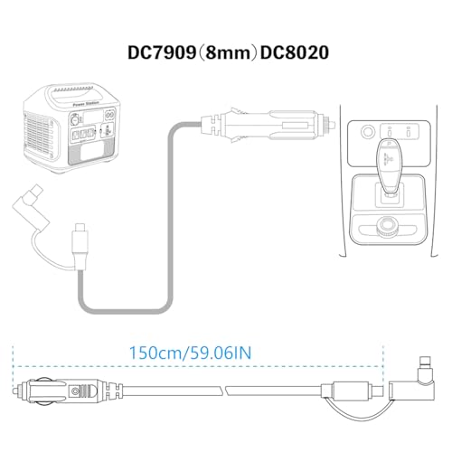 Multipurpose Car Cable with Stable Current, Adapter & Device Compatibility Adapter Cable
