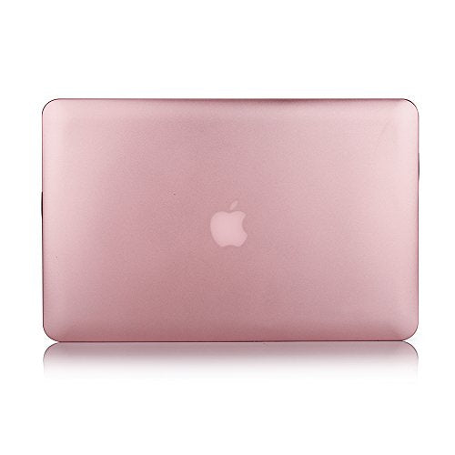 RUBAN Case Compatible with MacBook Air 13 Inch (Models: A1369 & A1466, Older Version 2010-2017 Release), Slim Snap On Hard Shell Protective Cover and Keyboard Cover, Rose Gold - color: Rose Gold