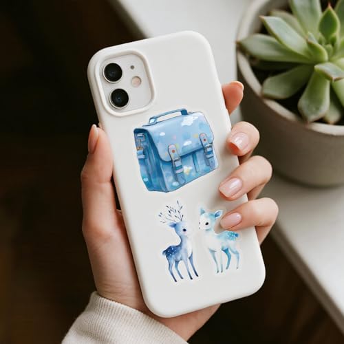 56PCS Snowflake Stickers Aesthetic PET Winter Stickers | Graffiti Butterfly Decals, Waterproof, For Scrapbook DIY Crafts Album Bullet Journal Planner - color: Winter