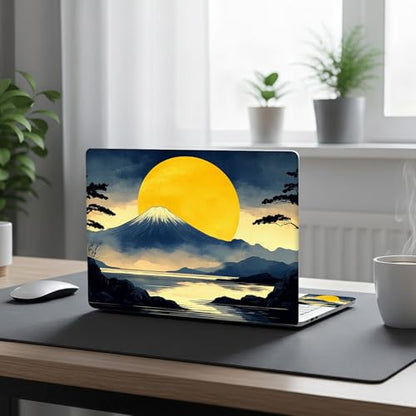 Aesthetic Laptop Skin Cover,12-15.6 Inch Universal Vinyl Sticker Decal,Waterproof Scratch-Resistant Notebook Wrap,Removable Residue-Free Protector,Moonlit Mountain Lake - color: Moonlit Mountain Lake