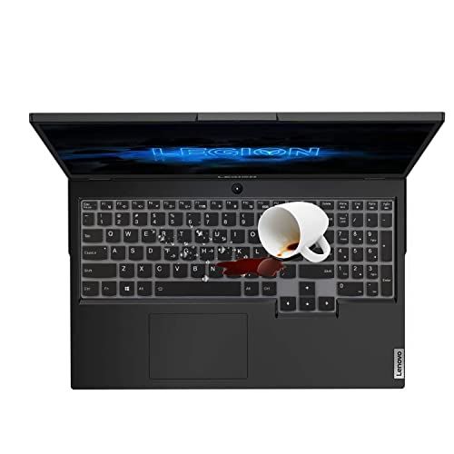 Keyboard Cover Skin for Lenovo Legion 5 5i 5p 5pi 7 7iGen 9/8/7/6 15.6" 16" 17.3", Legion Pro 5/5i 7 7i 16" Gen 9/8/7/6, Legion Slim 5 5i 7 7i 15.6 16 Gen9/8, LQQ 15.6" 16" Gen 9/8, US Layout - color: Black