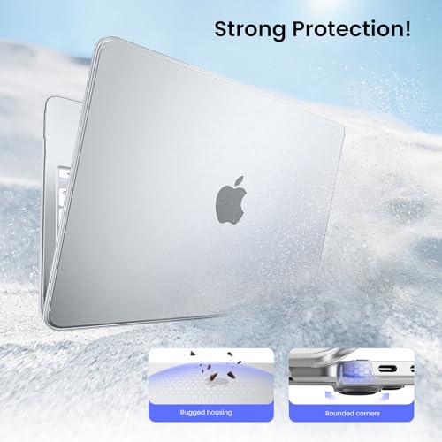 BlueSwan for MacBook Neo Case 13 inch 2026 Release A18 Pro Chip Model A3404 | 100% Match Official Color, Scratch Resistant, Easy to Snap on, Travel Essential, Back to School Gifts - color: Matte Clear