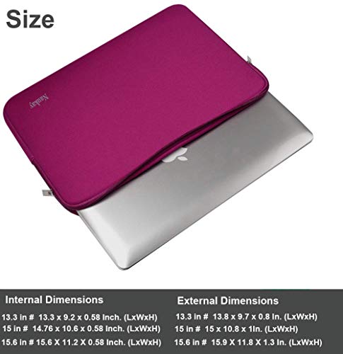 Laptop Sleeve,13-13.3 Inch Resistant Neoprene Laptop Sleeve/Notebook Computer Pocket Case/Tablet Briefcase Carrying Bag Compatible with MacBook Pro,MacBook Air,Notebook Computer-(Wine Red) - color: red, size: 13.3 inch