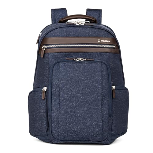 Travelpro Platinum Elite Laptop Travel Backpack, Business, Water Resistant, Men and Women - color: True Navy Blue, size: 17.5 inches