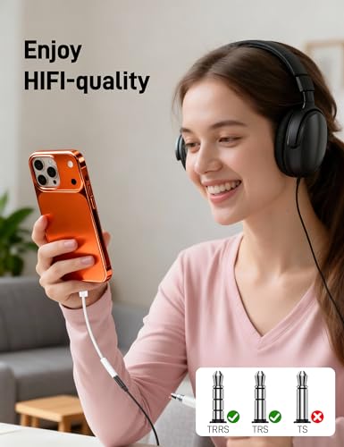 6 Pack USB C to 3.5mm Audio Headphone Adapter, USB C to Aux Audio Dongle Cable Cord Compatible with iPhone 17/16/15, iPad Pro, Samsung Galaxy S25 S24 S23 Ultra, Pixel 10/9/8 - size: 6 Pack