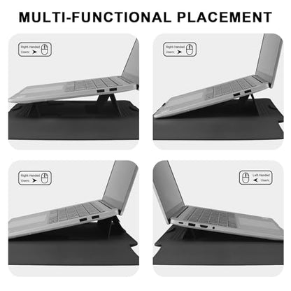HoYiXi 13.3'' /13.6'' Laptop Sleeve Case PU Leather with Stand Compatible with MacBook Pro 14/MacBook Air 13(M1 M2)/ASUS Vivobook 14/Dell XPS 13/ASUS Matebook,13-14'' Laptop Bag,Black - color: Black, size: 13.3'' / 13-14 Inch Laptop