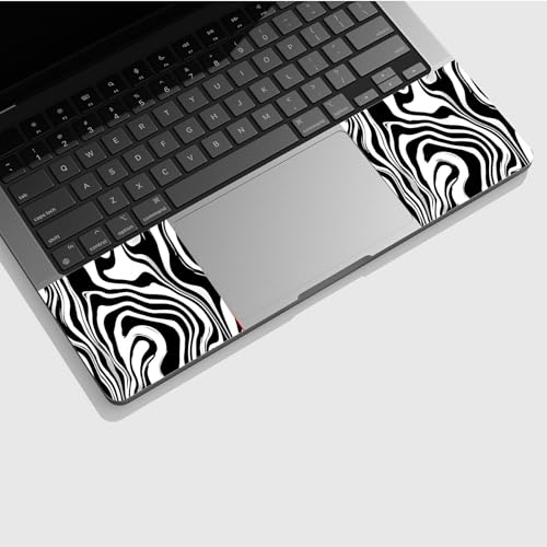 Universal Laptop Skin Sticker with 2 Wrist Pad Skins, Waterproof Scratch Resistant Vinyl Laptop Cover Decal, Cut to Fit for 11–15.6 Inch MacBook HP Dell Lenovo, Abstract Wavy - color: Abstract Wavy