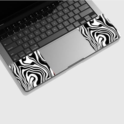 Universal Laptop Skin Sticker with 2 Wrist Pad Skins, Waterproof Scratch Resistant Vinyl Laptop Cover Decal, Cut to Fit for 11–15.6 Inch MacBook HP Dell Lenovo, Abstract Wavy - color: Abstract Wavy