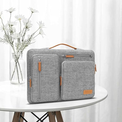 MOSISO 360 Protective Laptop Case 14 inch, 14 inch Laptop Sleeve | Compatible with HP Lenovo Dell ASUS Acer,HP Stream,Dell Latitude, Side Open Carrying Case with 4 Zipper Pockets, Gray - color: Gray, size: 14 inch