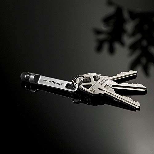 KeySmart NanoStylus – Mini Keyring Stylus Ergonomic, Portable and Precise Keychain Stylus Pen for Touch Screens - color: Silver