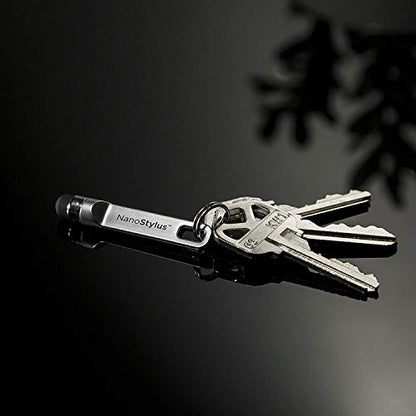 KeySmart NanoStylus – Mini Keyring Stylus Ergonomic, Portable and Precise Keychain Stylus Pen for Touch Screens - color: Silver