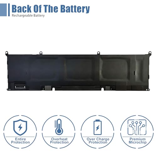 56Wh 8FCTC Laptop Battery Replacement for Dell XPS 15 9500 Precision 5550 | Compatible with Dell Alienware M15/M17 R3/R4 Inspiron 15 7510, Replaces 08FCTC 70N2F P8P1P DVG8M, 11.4V 4650mAh Battery - size: 11.8*2.14*0.17 inch 8FCTC