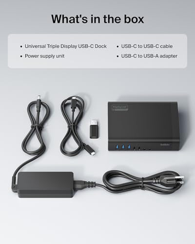 Belkin Connect 16-in-1 Docking Station 100W, Triple Display USB C Dock w/ 4K@60Hz Support, DisplayLink Technology - USB C Dock w/ 10Gbps Data Transfer, 2.5Gb Ethernet Port - Laptop Expansion Hub - style: 16-in-1, Triple Display, 100W