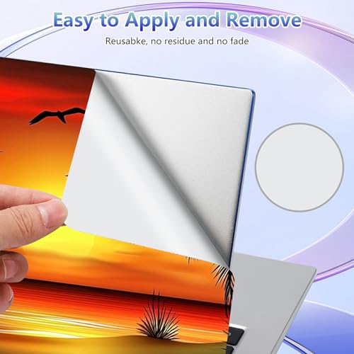 Laptop Skin Sticker Decal Cover,Sunset with Palm Trees | DIGTIALL Universal Laptop Skin Sticker, Waterproof Removable Notebook Decal Protector Cover for 12 13 14 15 Inch Laptops - color: Sunset With Palm Trees
