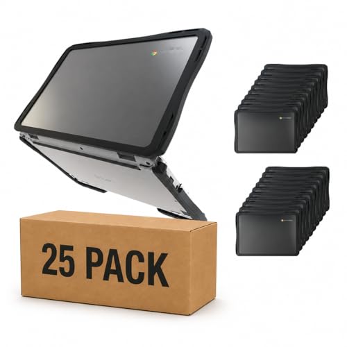 UZBL Air Hard Shell Case for Lenovo Chromebook 14e Gen 3, Clear, Student-Proof K-12 Protective Clear Cover (25-Pack) - size: 25 Pack