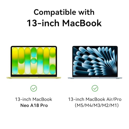 Omnpak Laptop Sleeve for 13" MacBook Air/Pro M5-M1 & Neo A18 Pro | Shockproof Protective Case with Accessory Pocket and YKK Ziper,Water-Resistant, 360° Shockproof Cover - size: 13-inch for MacBook Neo/Air/Pro