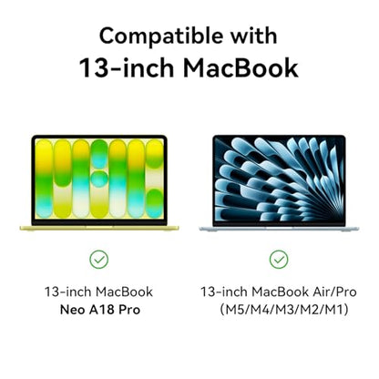 Omnpak Laptop Sleeve for 13" MacBook Air/Pro M5-M1 & Neo A18 Pro | Shockproof Protective Case with Accessory Pocket and YKK Ziper,Water-Resistant, 360° Shockproof Cover - size: 13-inch for MacBook Neo/Air/Pro