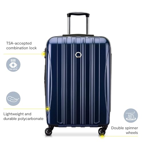 DELSEY PARIS Helium Aero Hardside Expandable Luggage with Spinner Wheels, Blue Cobalt, Carry-On Plus 21 Inch - color: Blue Cobalt, size: Carry-On Plus 21 Inch