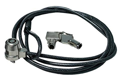 Steel Cable Lock- CTA Security Steel MK Compatible Cable and Lock System for Laptops, Desktops, & Other Devices - Compatible with Standard Kensington Slots (LT-CABLEMK)